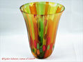 A small fused glass vase "Fall bouquet"; decorative vessel; original design; art glass
