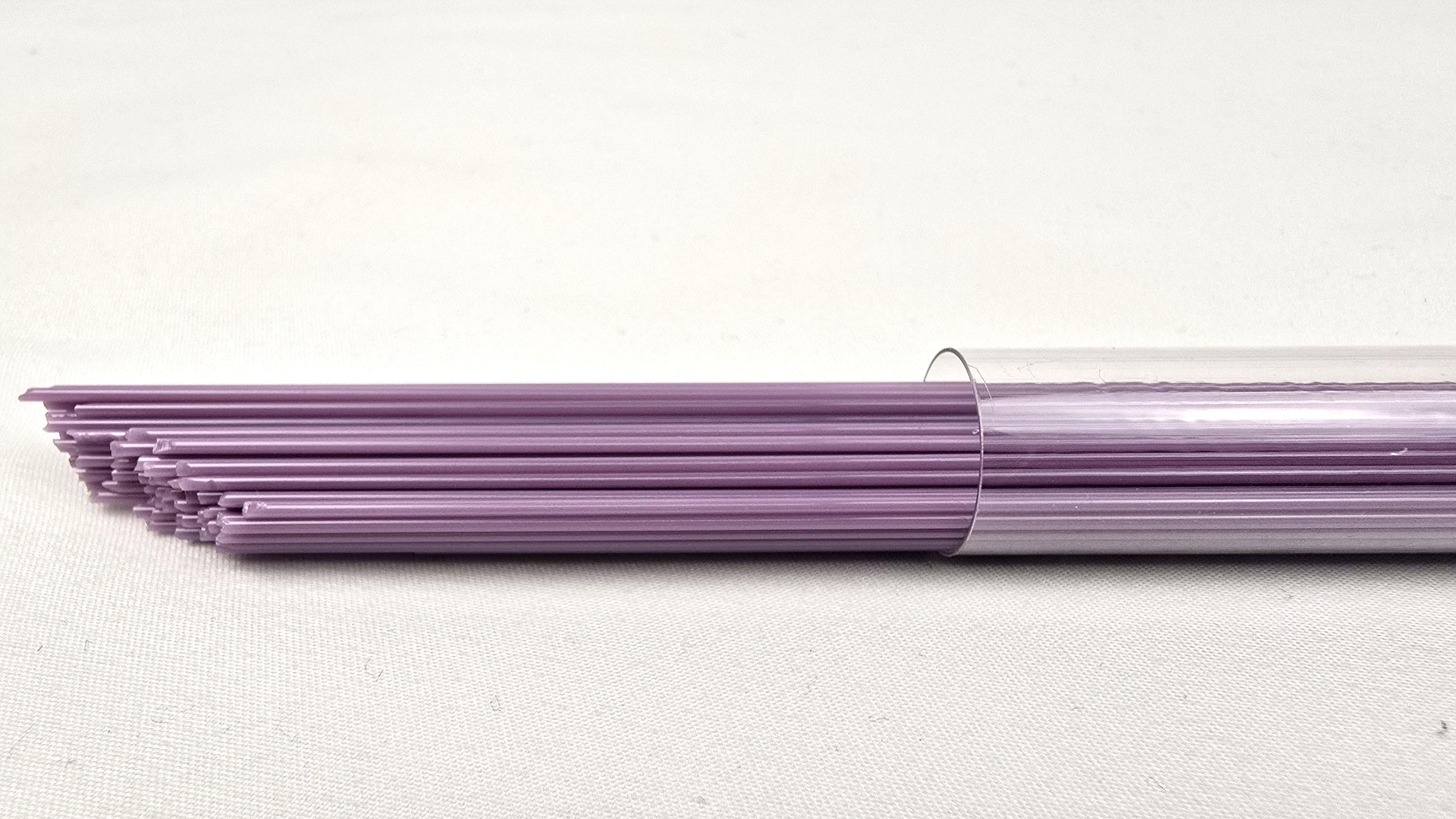 COE96 straight glass stringers, 1mm, Soft Violet Opal, R-152