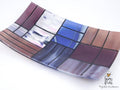 Fused Glass Plate "A Gentle Color Mix - Purples": Geometric Design, Food Safe