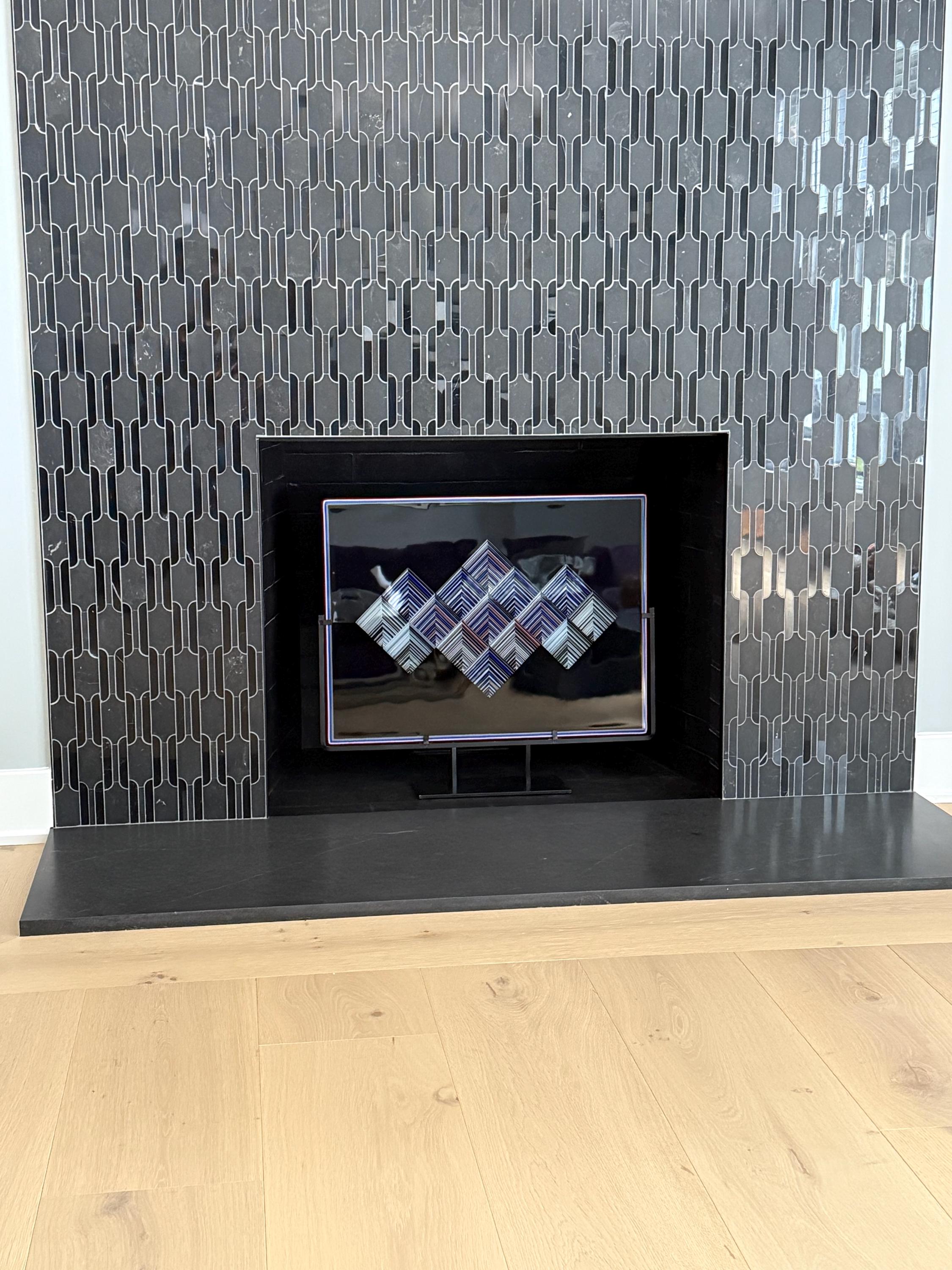 Wall panel for mantel "Time wells"