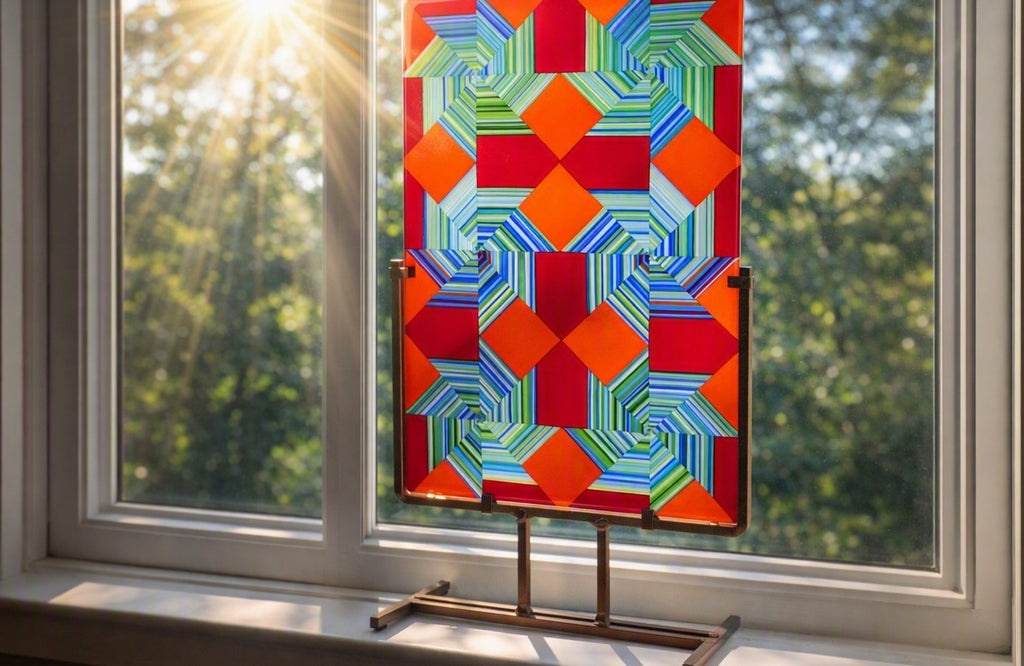 Glass sun catcher Vortex Bloom: Multiverse